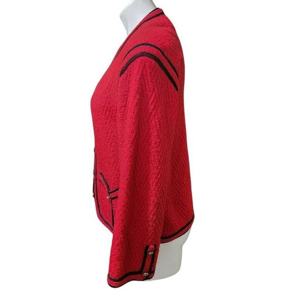 Vintage Castleberry wool blazer jacket classic red black 12 classic London New Y - Picture 2 of 7